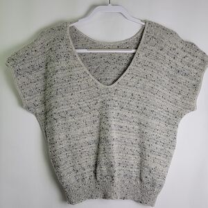 VTG Women's V-Neck Sweater Knit -‎ Gray